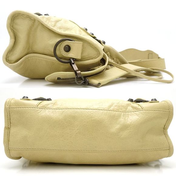 Balenciaga Classic Mini City 2way Bag Leather Beige - Picture 2 of 9